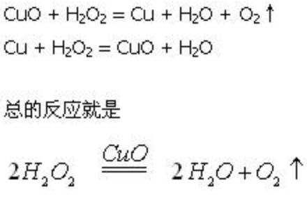 氧化銅和過氧化氫反應方程式？